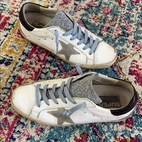 Leather Golden Goose Superstars w/ glitter tongue - Picture 4 of 15